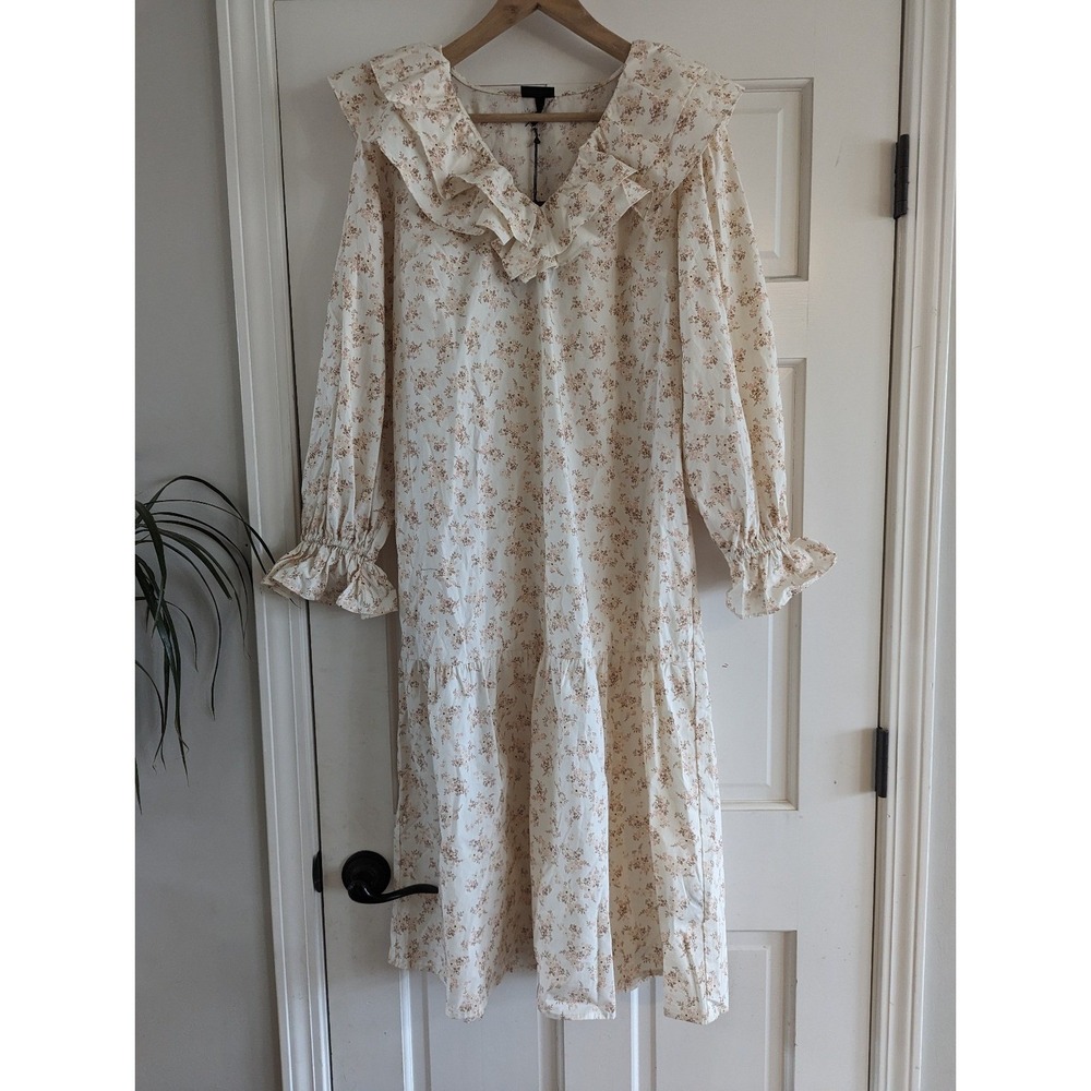 New nwt women's who what wear balloon drop waist midi dress size m medium